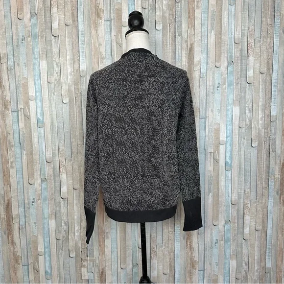 Lululemon 12 Black White Ribbed Run Rest Less Pullover Top Athletic Luxtreme - Picture 4 of 5